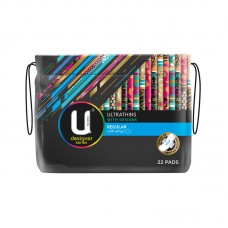 U by Kotex 高洁丝 超薄护翼卫生巾 正常设计师版 22片装 不含荧光剂